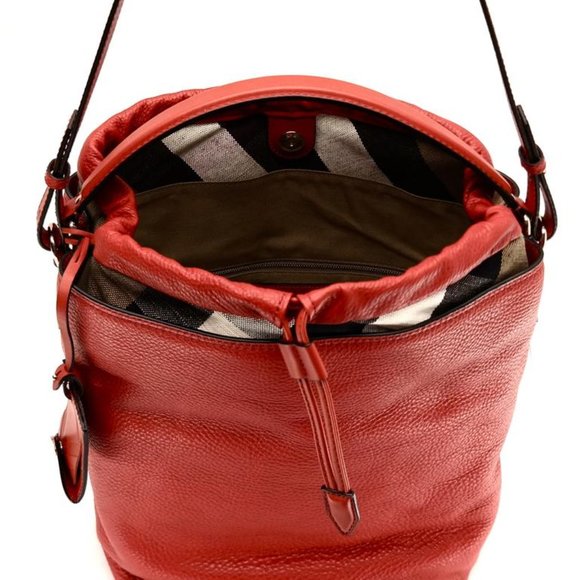 NWT BURBERRY MEDIUM ASHBY LEATHER HOBO BAG - Picture 4 of 12